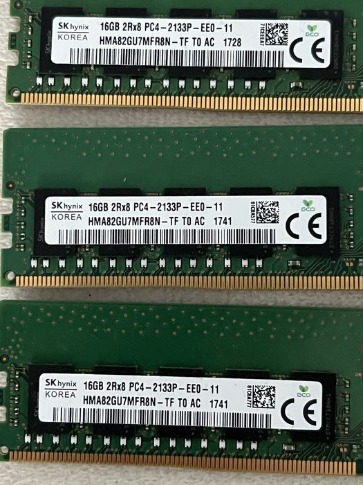Pamięć ram sk hynix 16GB DDR4 ECC UDIMM 2133mhz