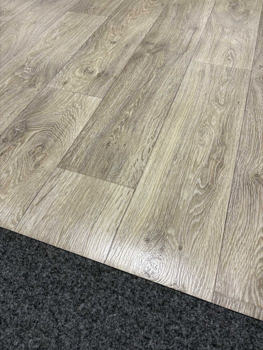 Wykładzina PCV szer. 250 cm Deska Panele Szary Beż Mocna Wyprzedaż