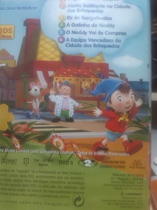 noddy DVD segura o chapéu- portes grátis
