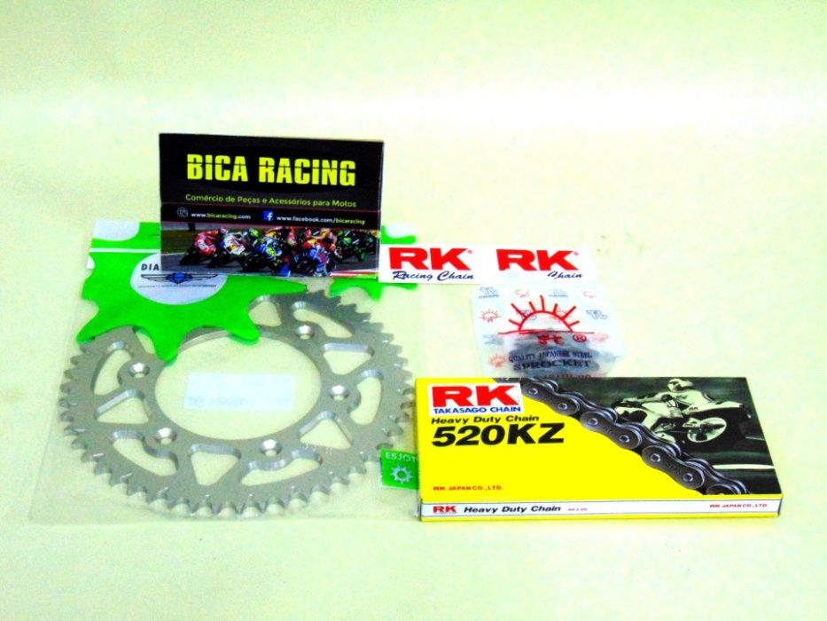 Kit de transmissão / correntes RK Suzuki Yamaha kawasaki Honda aprilia