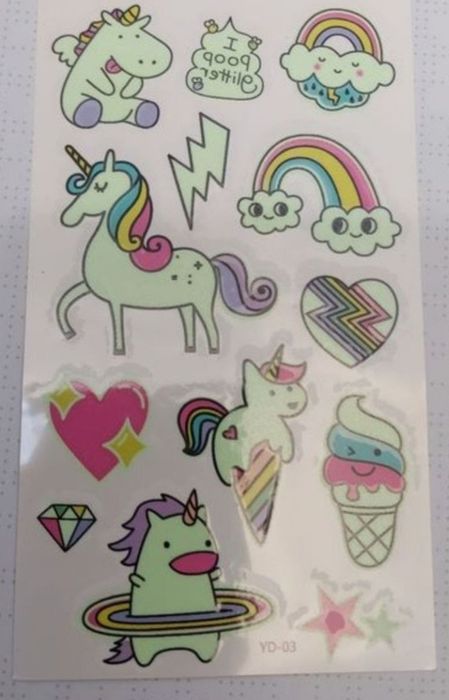 Неонові тату 5 шт