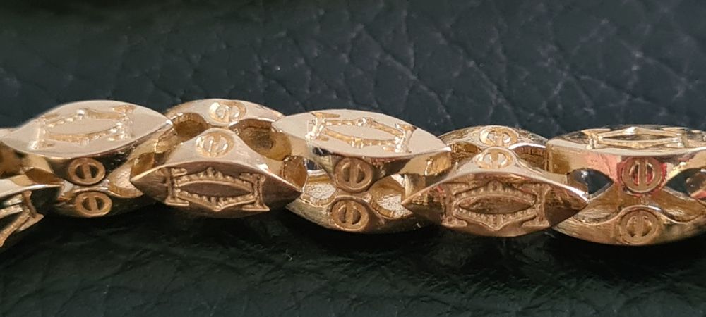 Nowy  złoty łańcuszek Cartier pr.585 60cm
