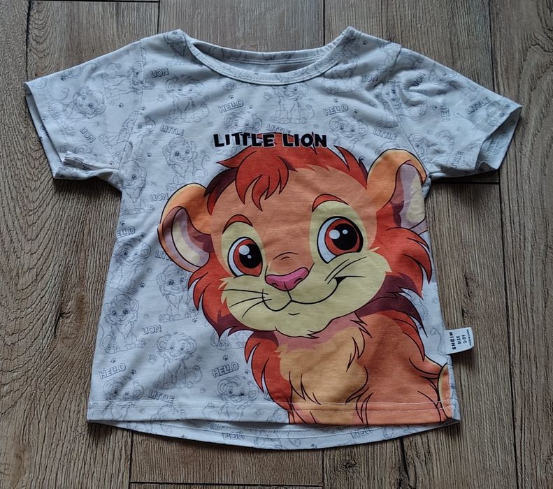 Koszulka t-shirt chłopięcy Mały Lew Shein 98-104