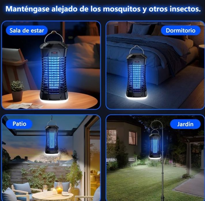 Elektryczna lampa na komary muchy światło LED