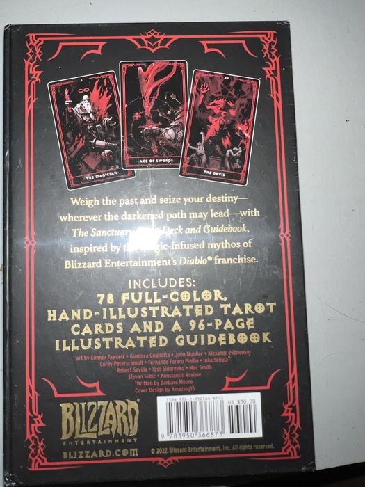 Карти таро DIABLO The Sanctuary Tarot Deck and Guidebook (Діабло)
