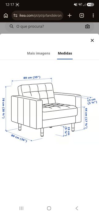 Poltrona IKEA Verde LANDSKRONA (Preço original 279€)