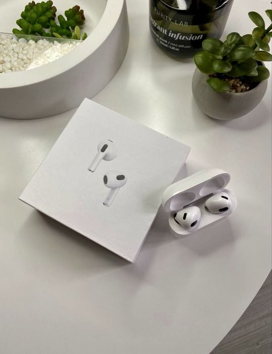 Бездротові ‼️ AirPods 3 Apple, БАСИСТИЙ ЗВУК, оріг мікрофони + ГАРАНТІЯ