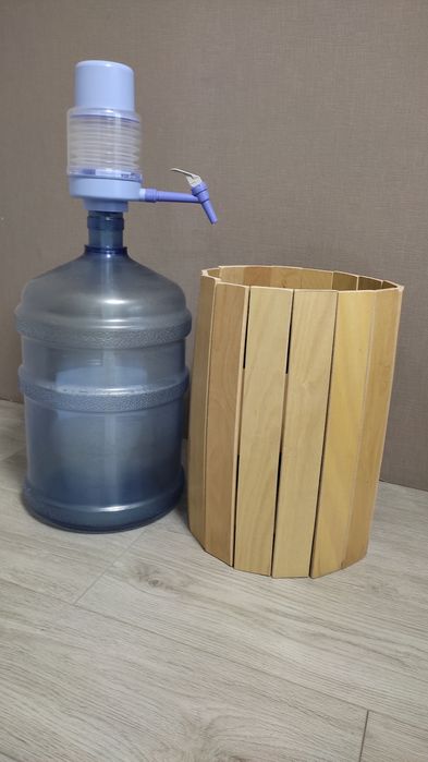 Чохол на 19 л бутлі для води | Тубус дерев'яний на бутель
