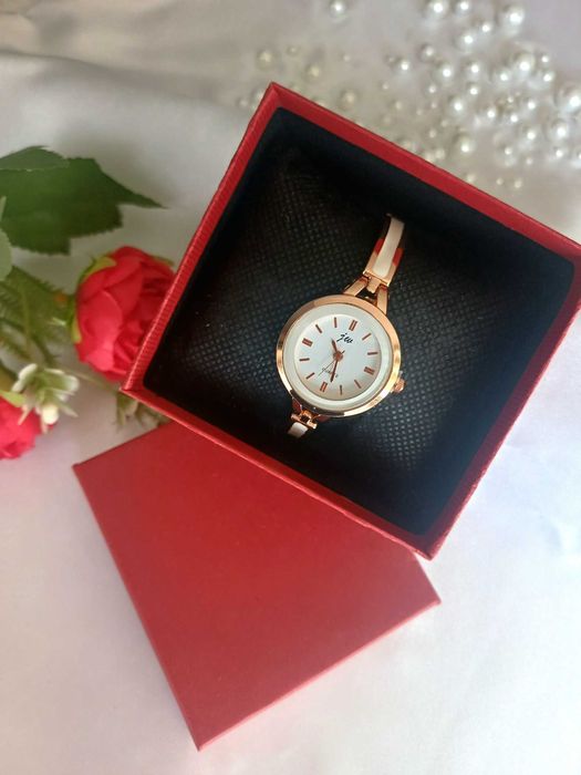 Elegancki Zegarek damski - Różowe złoto z masą perłową