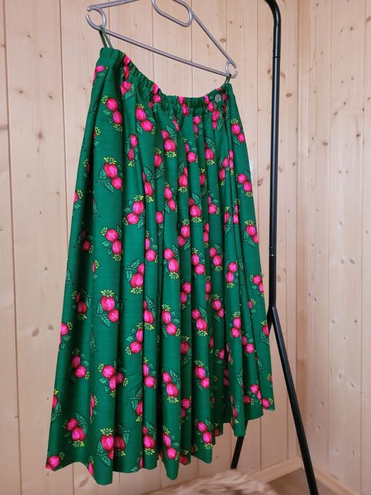 Spódnica góralska zielony tybet w śliwki nowa