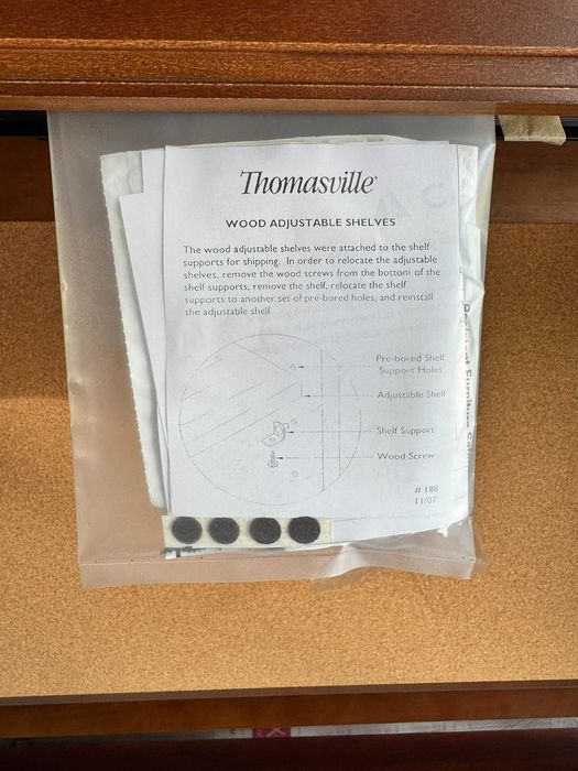 Nowa Nadstawka na biurko z oświetleniem USA- Thomasville - lite drewno