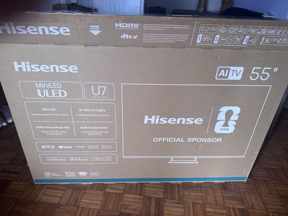 Tv Hisense 55u7Q 55polegadas, 4k mais playstation portal incluida