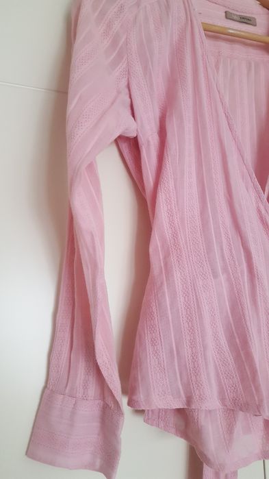 Camisa  Senhora algodão cruzada à frente