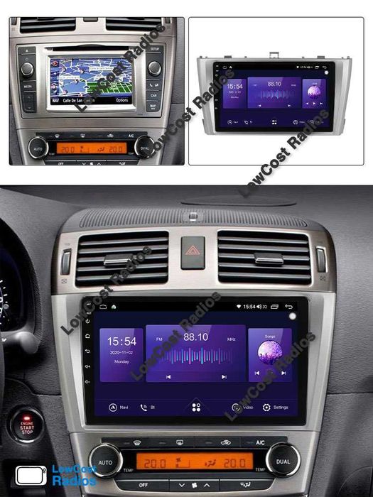 Auto Rádio 9' TOYOTA Avensis T25 T27 (2002 a 2015) | GPS BT APPS WIFI
