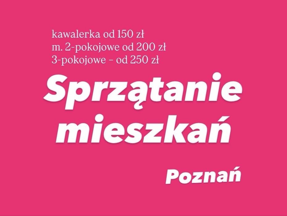 Sprzątanie mieszkań Poznań