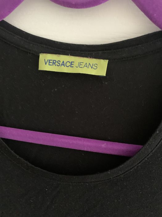 Bluzka Versace oplaizujący napis uni czarna