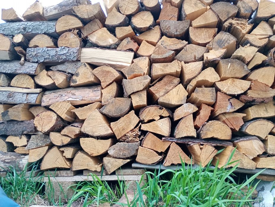 Drewno opałowe Sezonowane,Liściaste TWARDE buk-brzoza Transport GRATIS