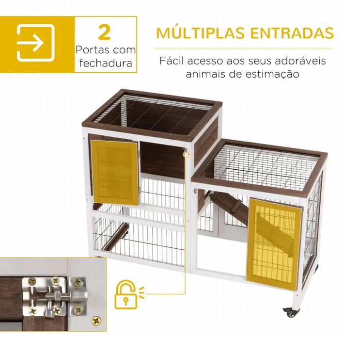 Coelheira em madeira, coelho anao - PORTES GRATIS - LOJA!!