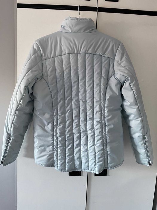 Adidas Damska puchowa kurtka zimowa, błękitna, rozmiar M