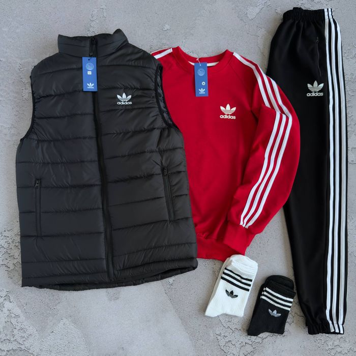 Чоловічий спортивний костюм адідас [3в1] Adidas [XS,S,M,L,XL,XXL,XXXL] + шкарпетки в подарунок!