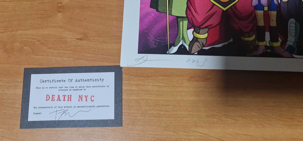 Death NYC Dragon Ball assinado Pop Art