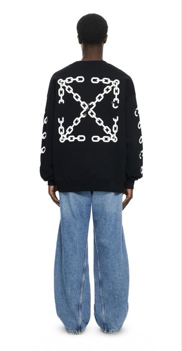 Off-White Chain Arrows Print Crewneck Sweatshirt