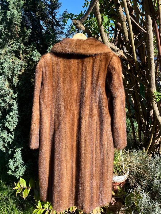 Хутряне норкове пальто | «шуба», натуральне, вінтаж, європейське