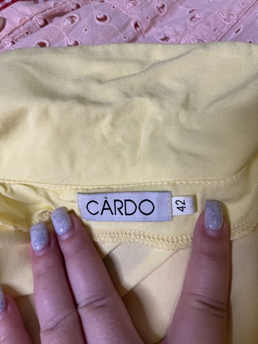 Ніжно жовте плаття на запах Cardo