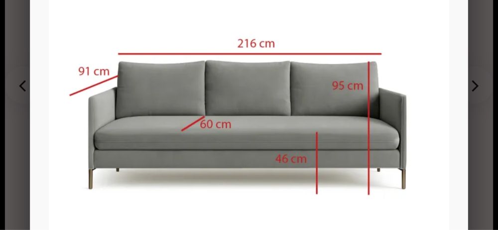 Szara sofa rozkladana