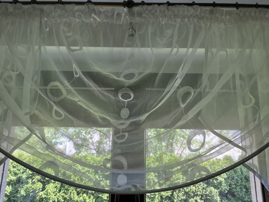 Firanka na taśmie , ecru