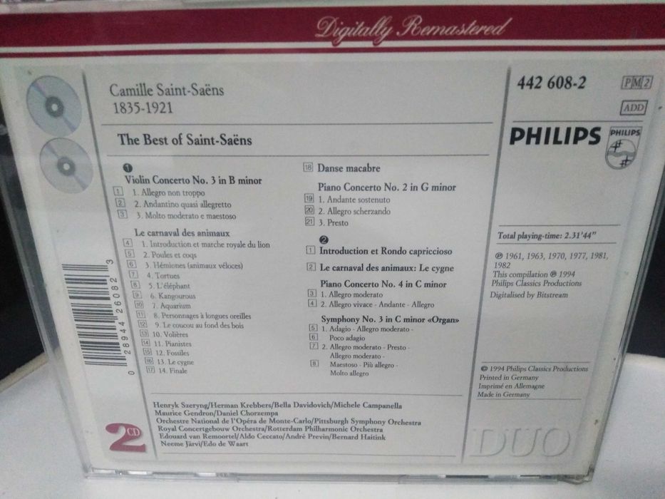 Cds duplos Música Orquestral de Debussy e Cd The Best of Saint-Saëns.