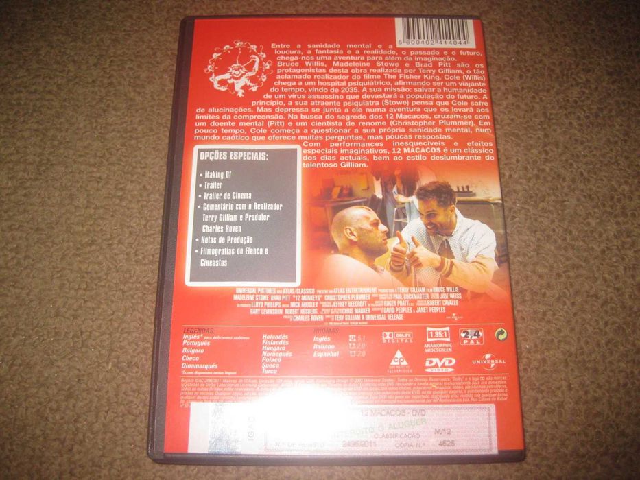 DVD "12 Macacos" com Bruce Willis