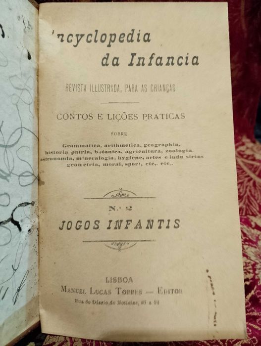 Livro Antigo - Jogos Infantis - Enciclopédia da Infância