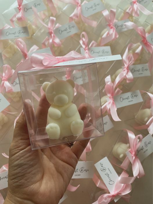 Miś swieca podziekowanie