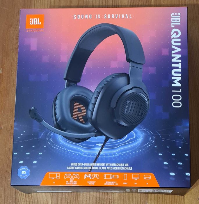 Headphones Auriculares JBL Quantum 100 c/microfone Boom NOVOS