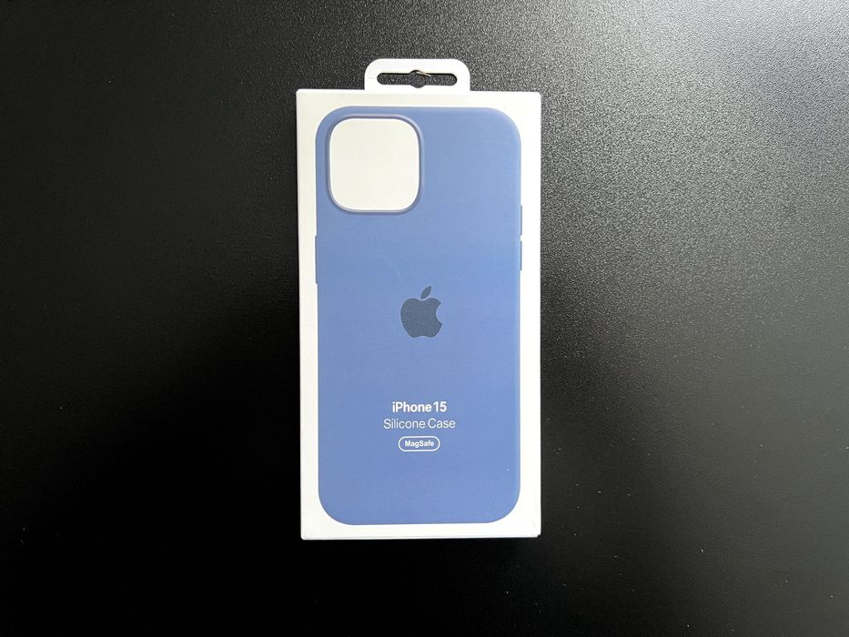  Niebieskie nowe silikonowe MagSafe Etui iPhone 15