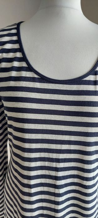 H&M basic r.L bawełniana sukienka w pasy / codzienna