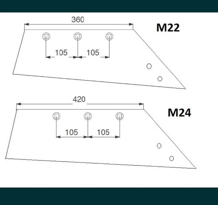 Lemiesz pasujący do LEMKEN M24W