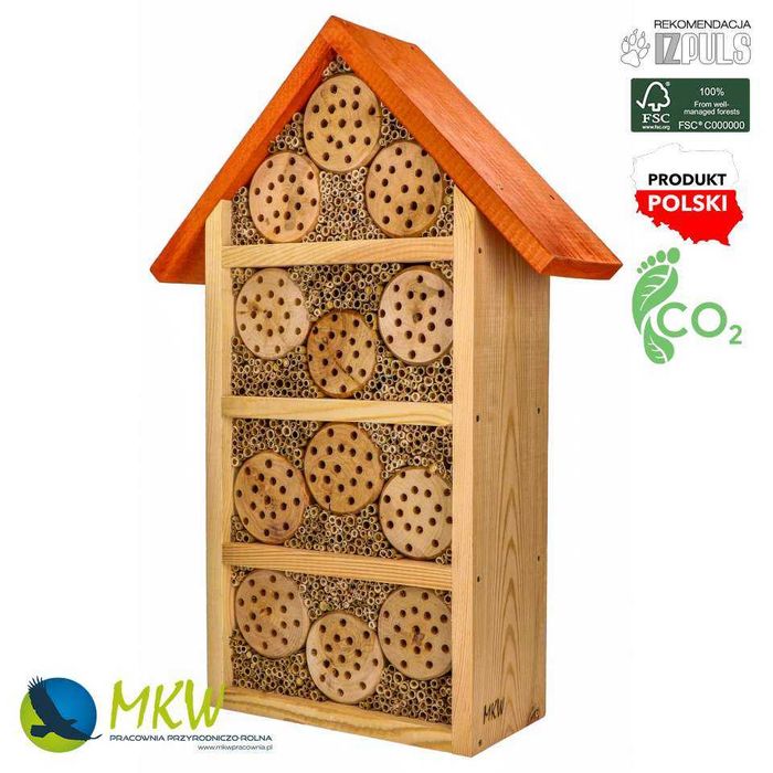 Hotel de insectos modelo hotel para abeja albañil MKW pequeño