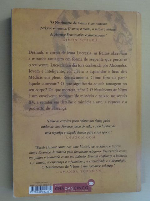 O Nascimento De Vénus de Sarah Dunant