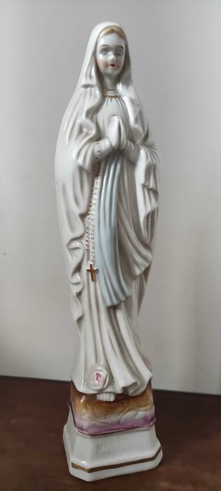 Stara porcelana, figurka Matka Boska, Maryja z Lourdes