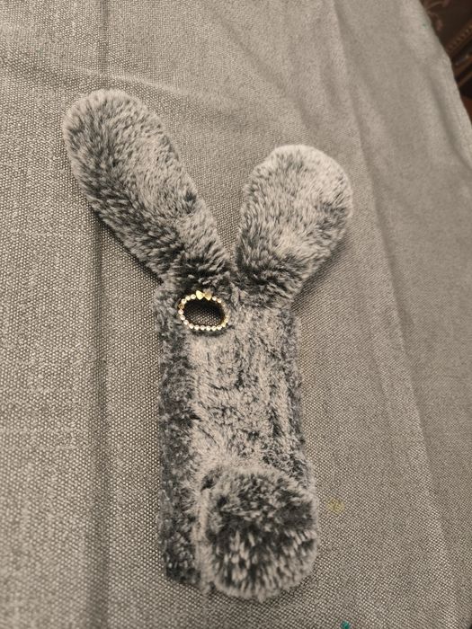 Чохол зайца уши , пушистый на iPhone 7-8