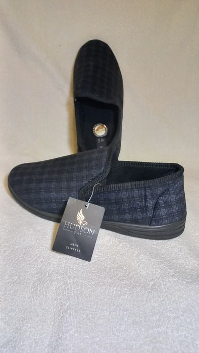 Теплі тапки Hudson 42-43 велюрові домашні капці мокасини чоловічі