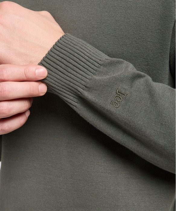 Sweter Męski Sweter CLEAN RAGLAN SWEATER Olive Gray M