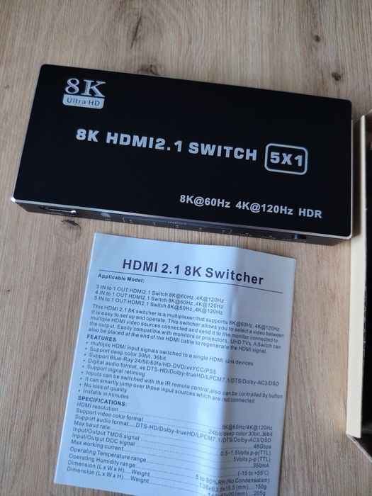 Przeloncznik HDMI 2.1(HDMI Swoich)