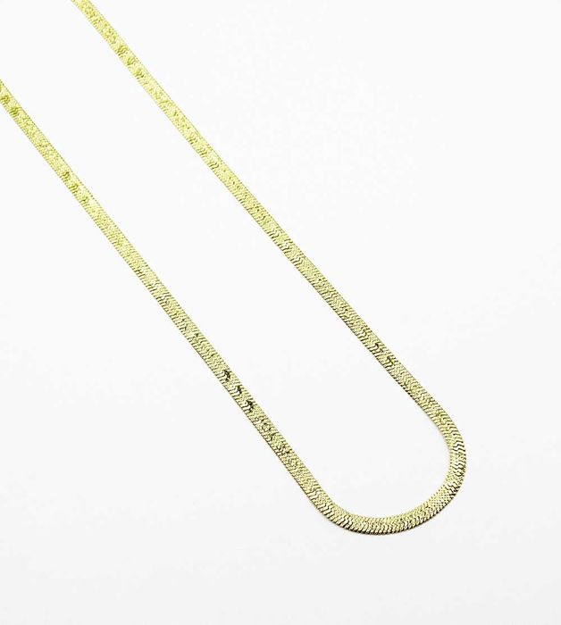 Łańcuszek damski stal chirurgiczna płaska linka napis I LOVE YOU L841