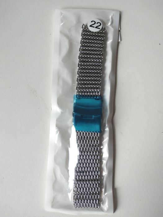 Stalowa bransoleta do zegarka mesh shark 22 mm