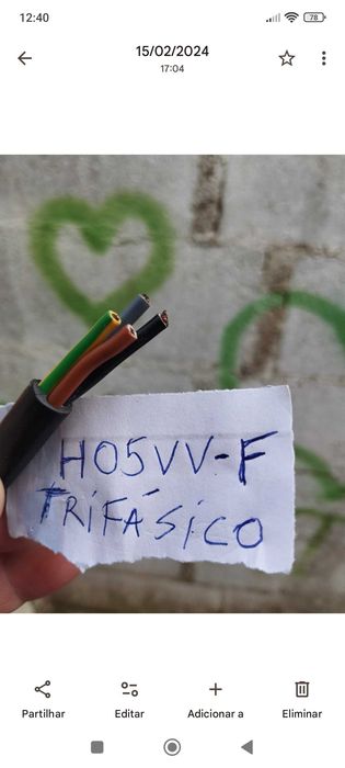 Fio elétrico para bomba trifásica