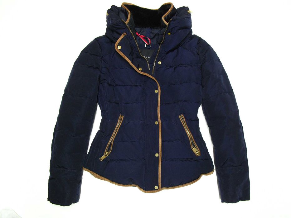 ZARA __ Kurtka PUCHOWA __ Granatowa _ Roz. S