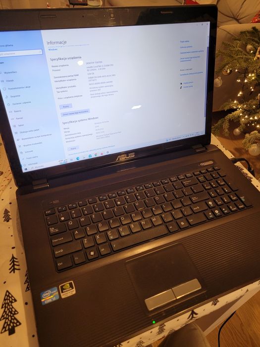 Laptop ASUS X73S + dysk ssd, Windows 10